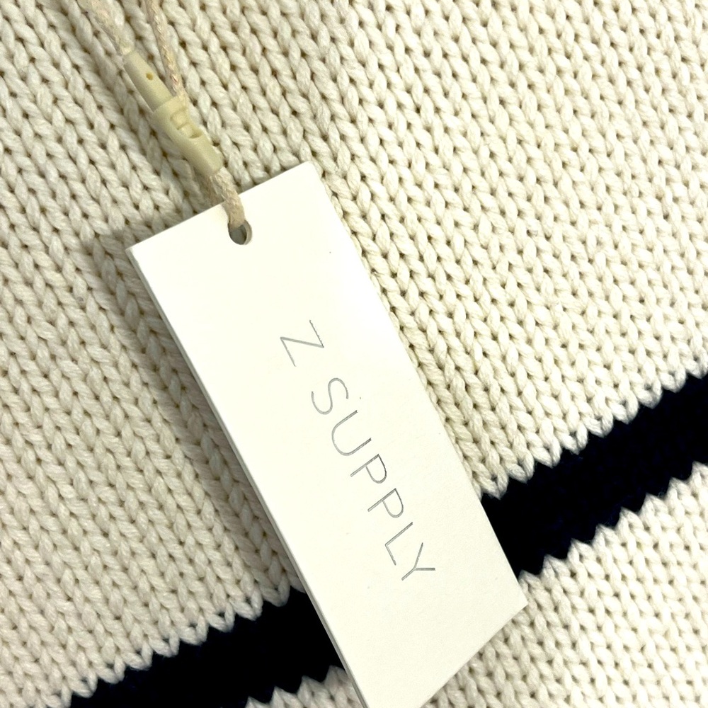NWT Z Supply Boyfriend Blue and White Striped Sweater Size S - Picture 3 of 3